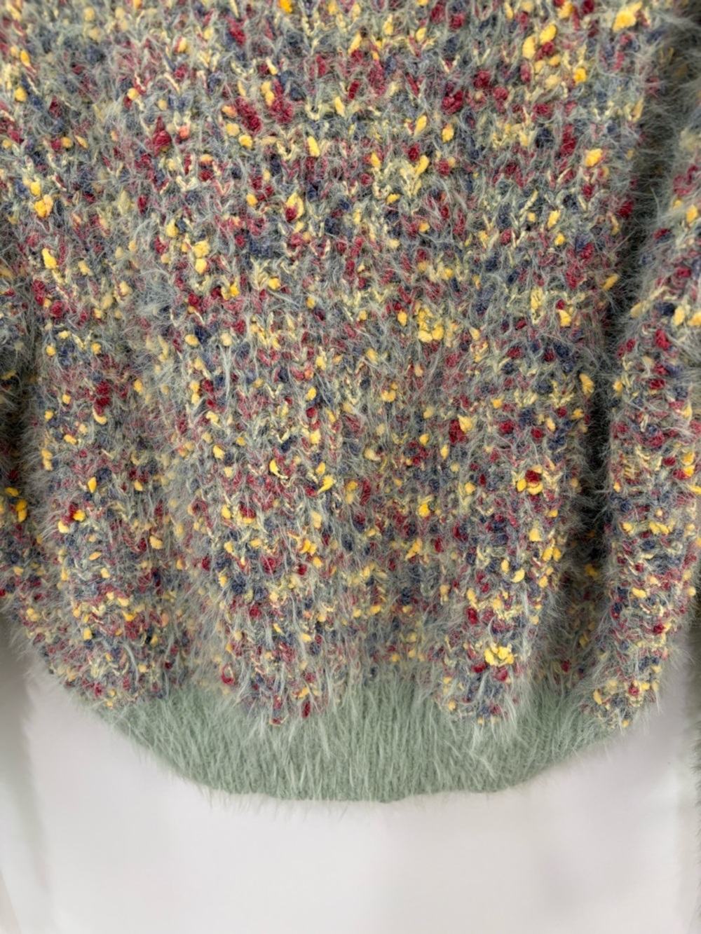 Anthropologie Raga Oversized Boucle Knit Mock Neck Sweater Size XS - Picture 7 of 16